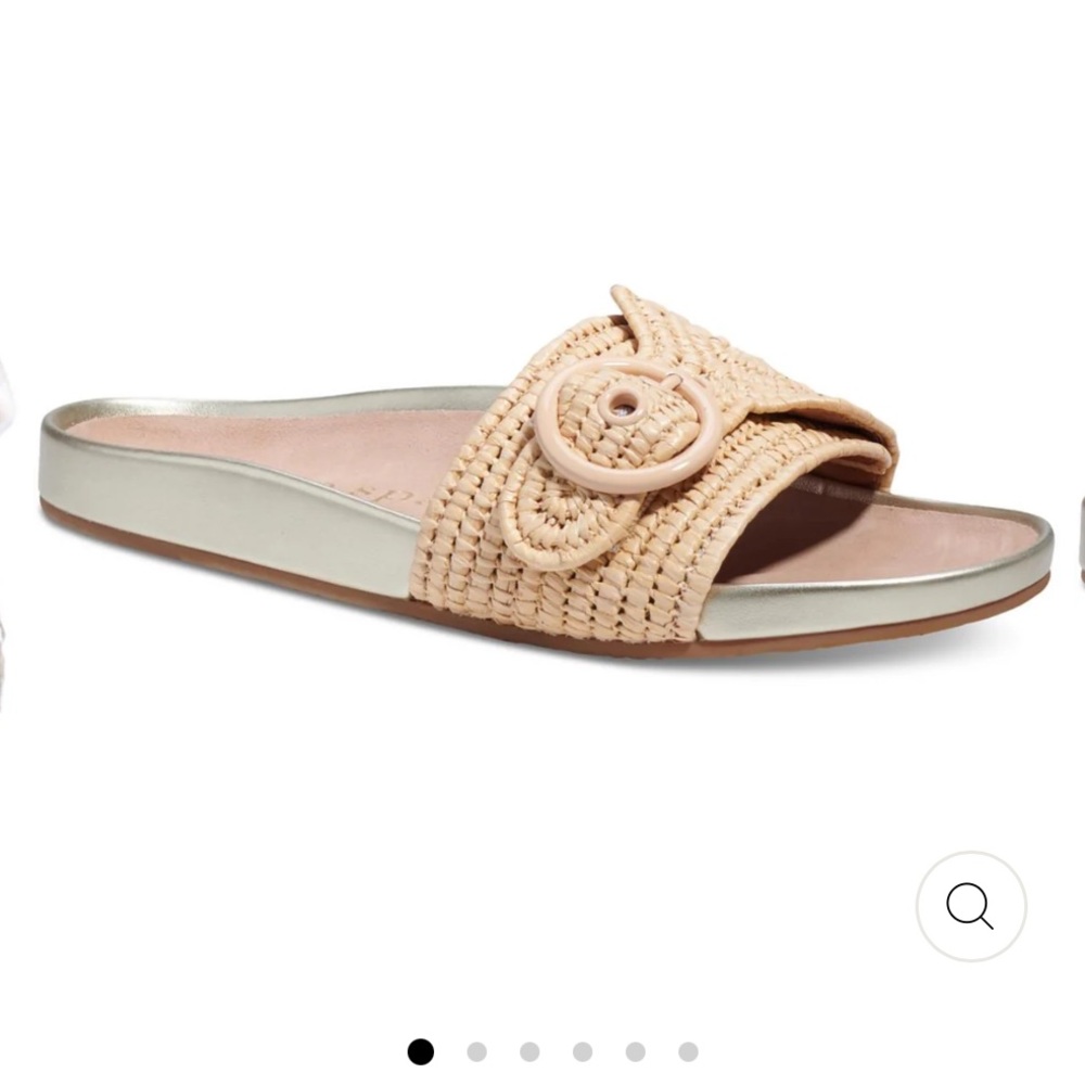 Kate Spade Maribelle Woven Raffia Slides